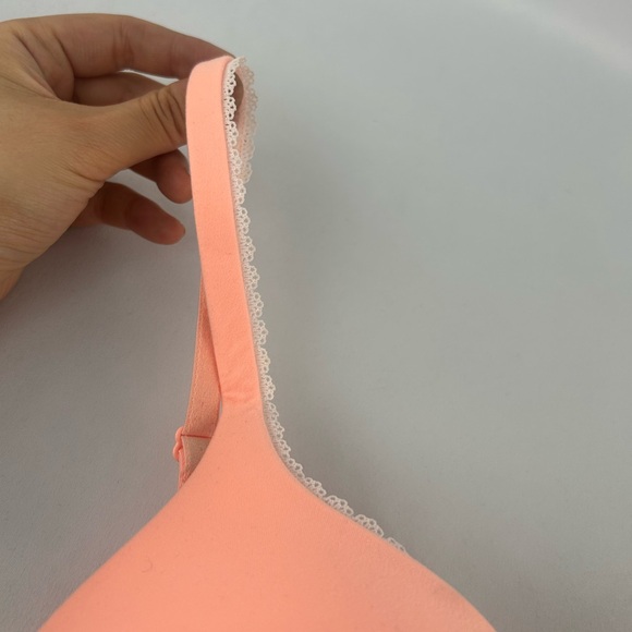 Victoria’s Secret Neon Peach Perfect Fit Bra with Lace Detailing - Picture 7 of 8